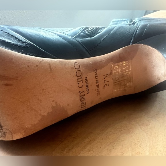 Jimmy Choo black double sided zipper leather boots with stiletto heels - Picture 8 of 12